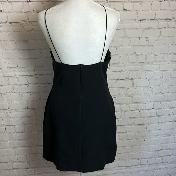 Zara Rhinestone Fringe Black Mini Dress - Picture 6 of 12